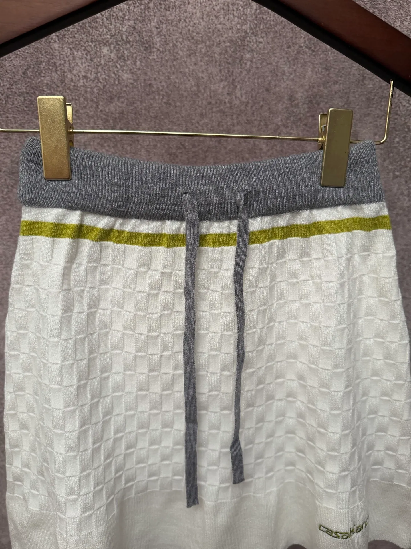 Casa Blanca Casa Blanca contrasting patchwork knitted suit Size: S M L XL
